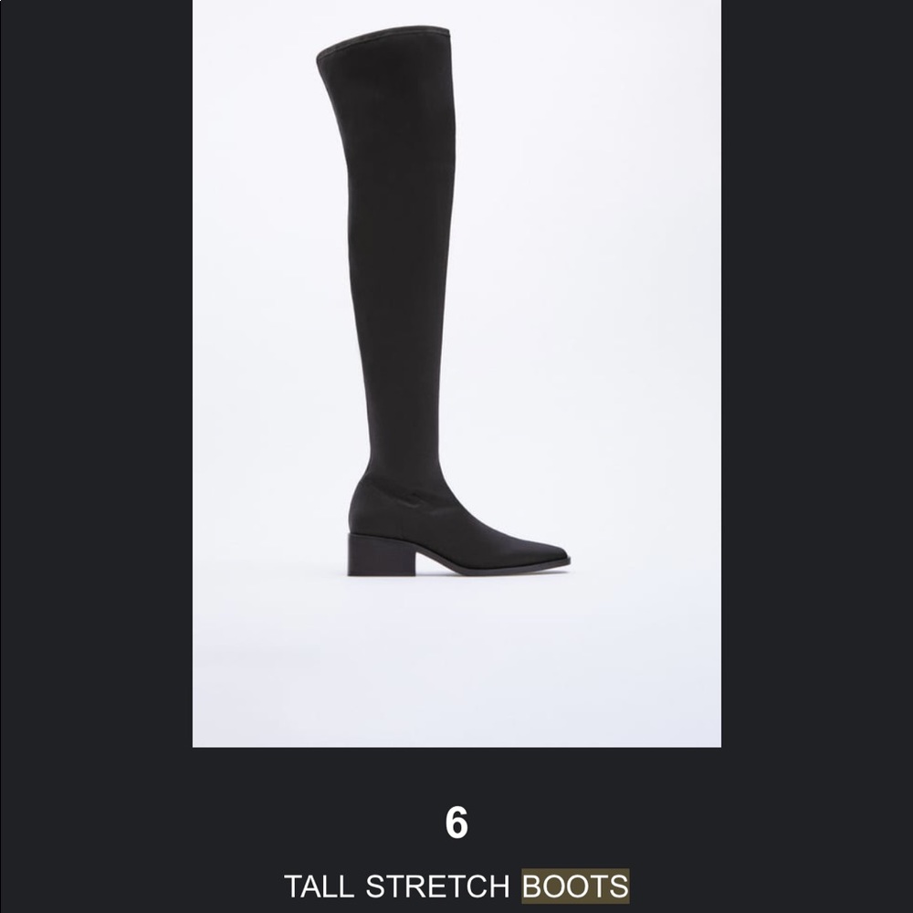 Zara over the knee boots - black